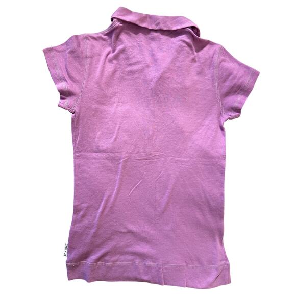 Y2K MAX&Co. Embroidered Lilac Polo Tee | Size Small - Picture 2 of 4